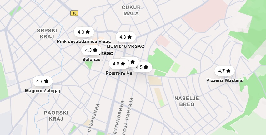gde je najbolja brza hrana u Vrscu glajaste